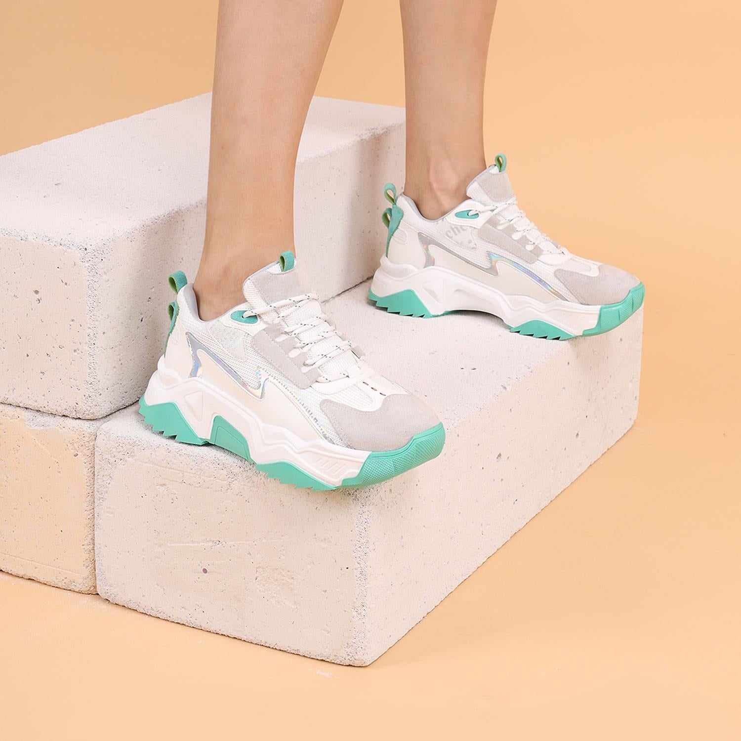 Metrum Kadın Beyaz-Yeşil Spor Ayakkabı