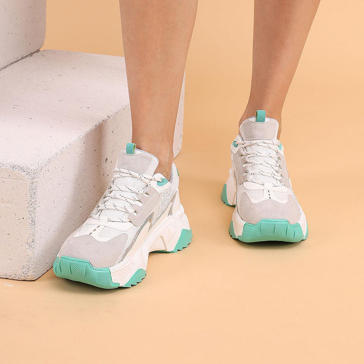 Metrum Kadın Beyaz-Yeşil Spor Ayakkabı
