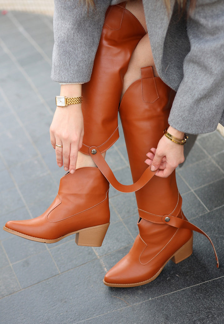 Milla Kadın Taba Tak Çıkar Topuklu Bot Çizme