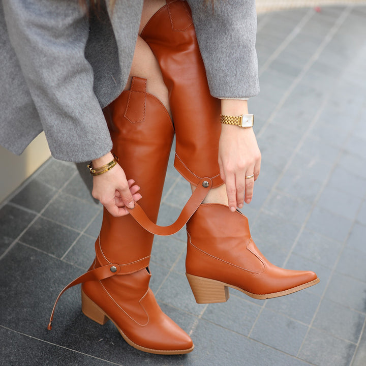 Milla Kadın Taba Tak Çıkar Topuklu Bot Çizme