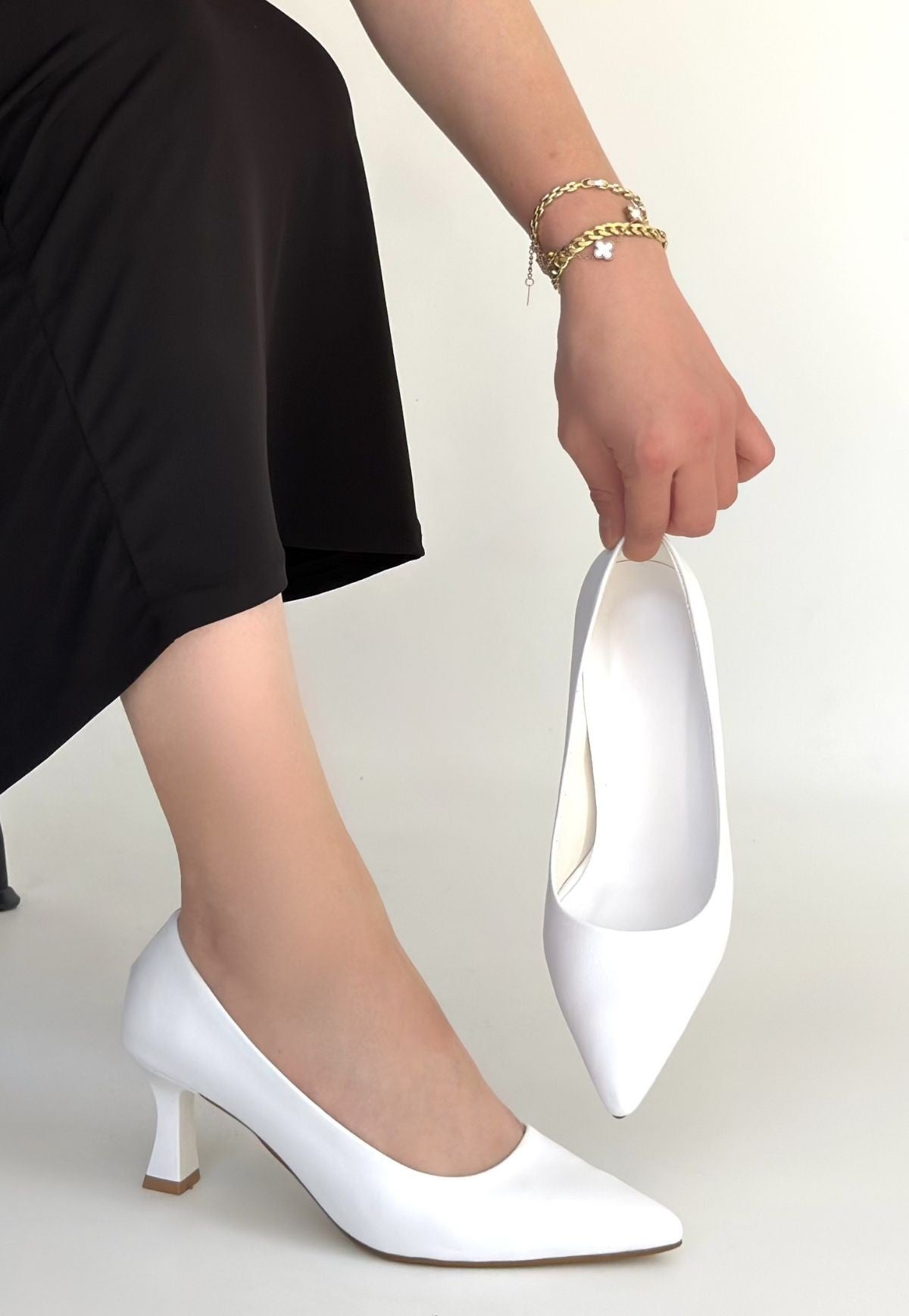 Mırta Kadın Beyaz Topuklu Ayakkabı