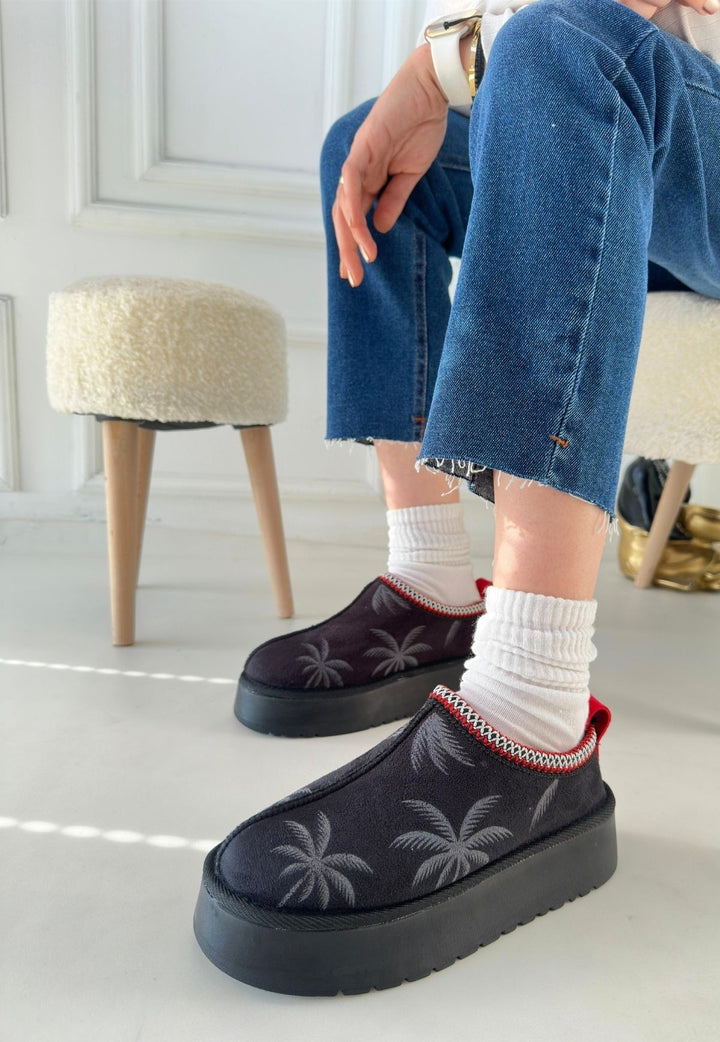 Mucy Kadın Siyah Süet Kürklü Bot