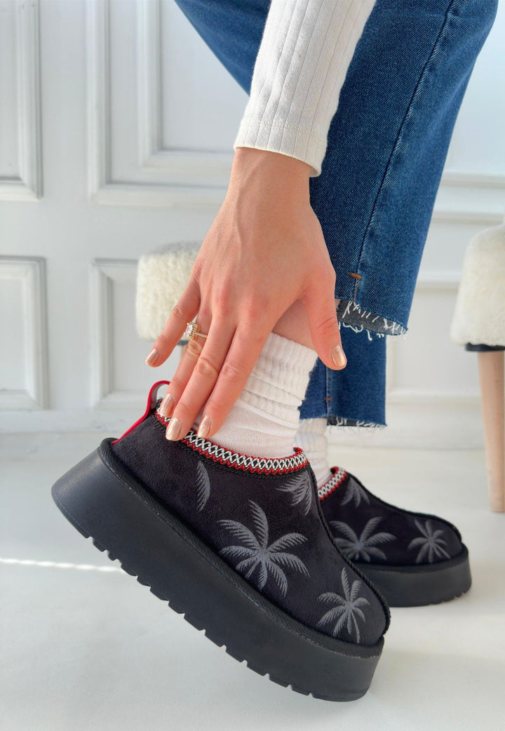 Mucy Kadın Siyah Süet Kürklü Bot