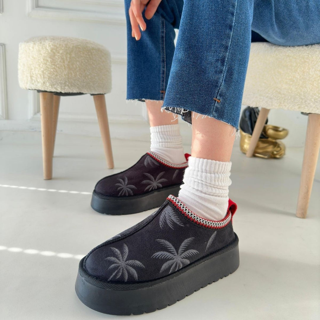 Mucy Kadın Siyah Süet Kürklü Bot