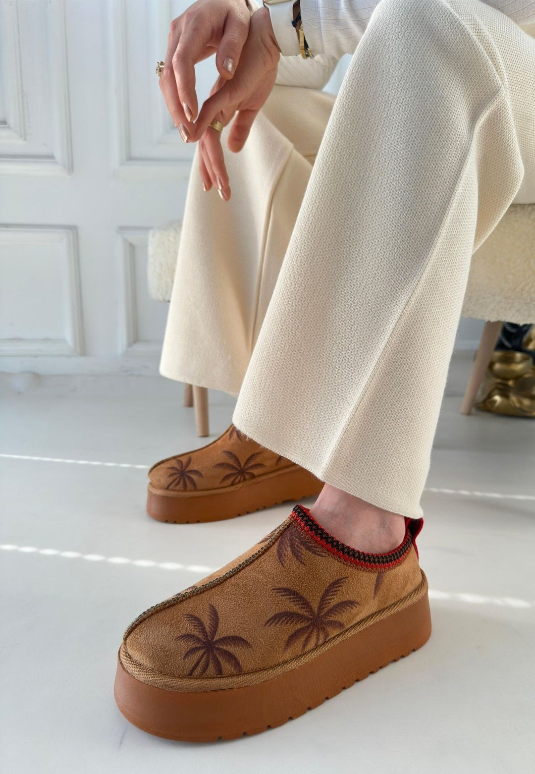 Mucy Kadın Taba Süet Kürklü Bot