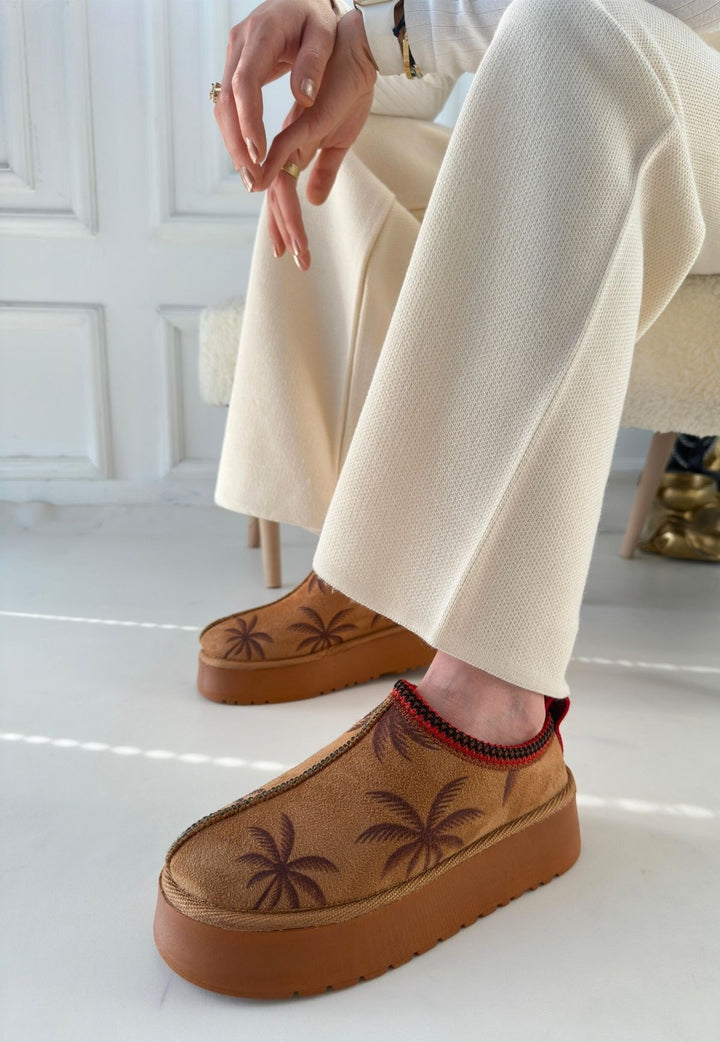 Mucy Kadın Taba Süet Kürklü Bot