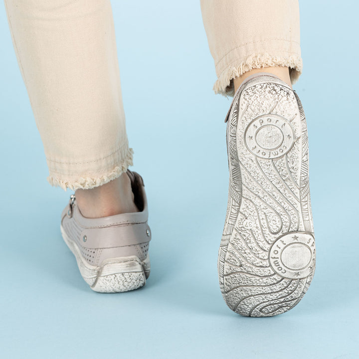 Navis Kadın Hakiki Deri Gümüş Günlük Ayakkabı
