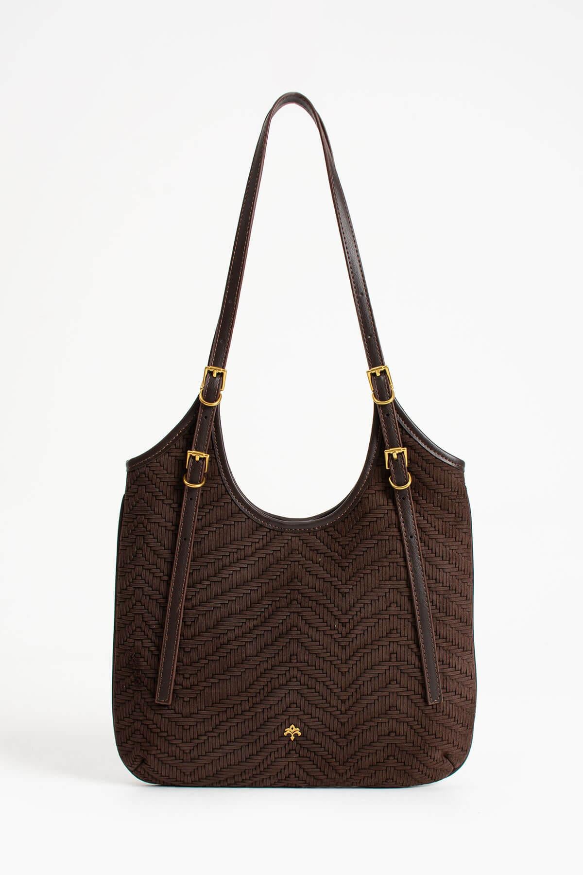 NEVRA-N Kadın Hakiki Süet Deri Omuz Çantası