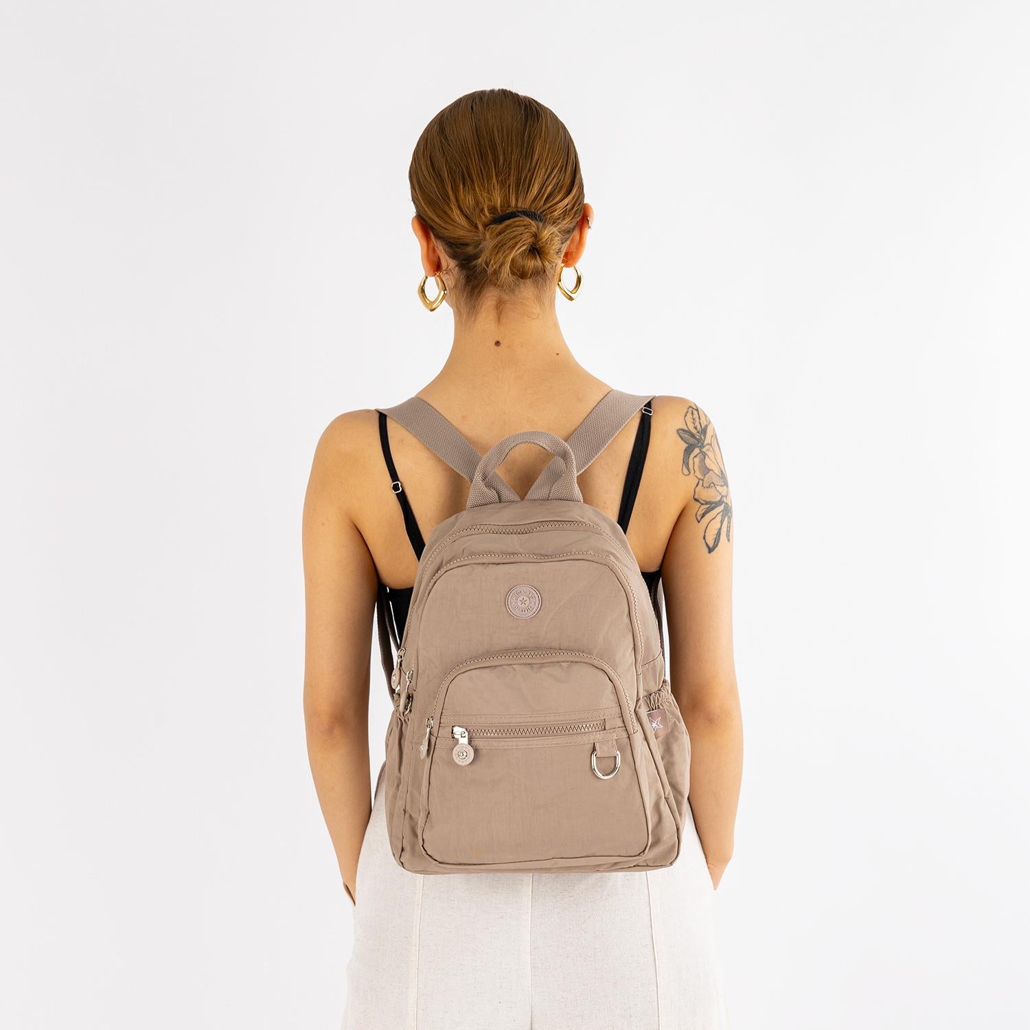 Nevva Krinkıl Kumaş Kadın Sırt Çantası