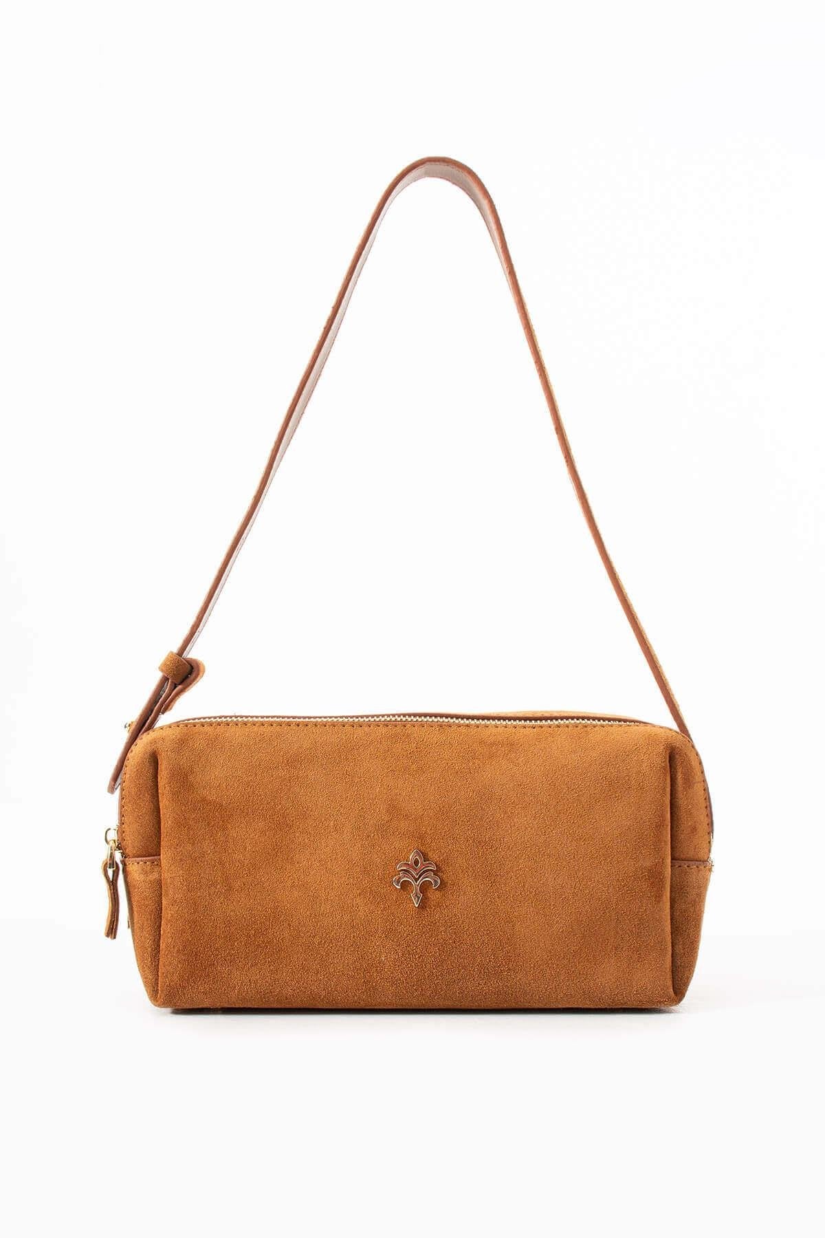 NIREYA Hakiki Süet Deri Kadın Omuz Çantası