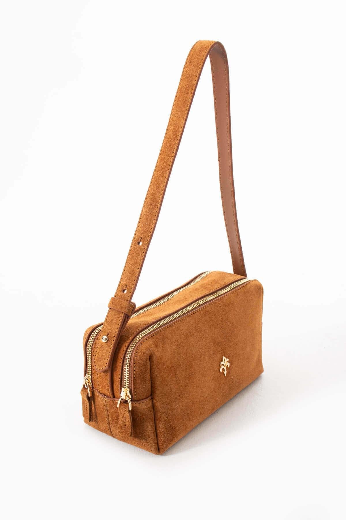 NIREYA Hakiki Süet Deri Kadın Omuz Çantası