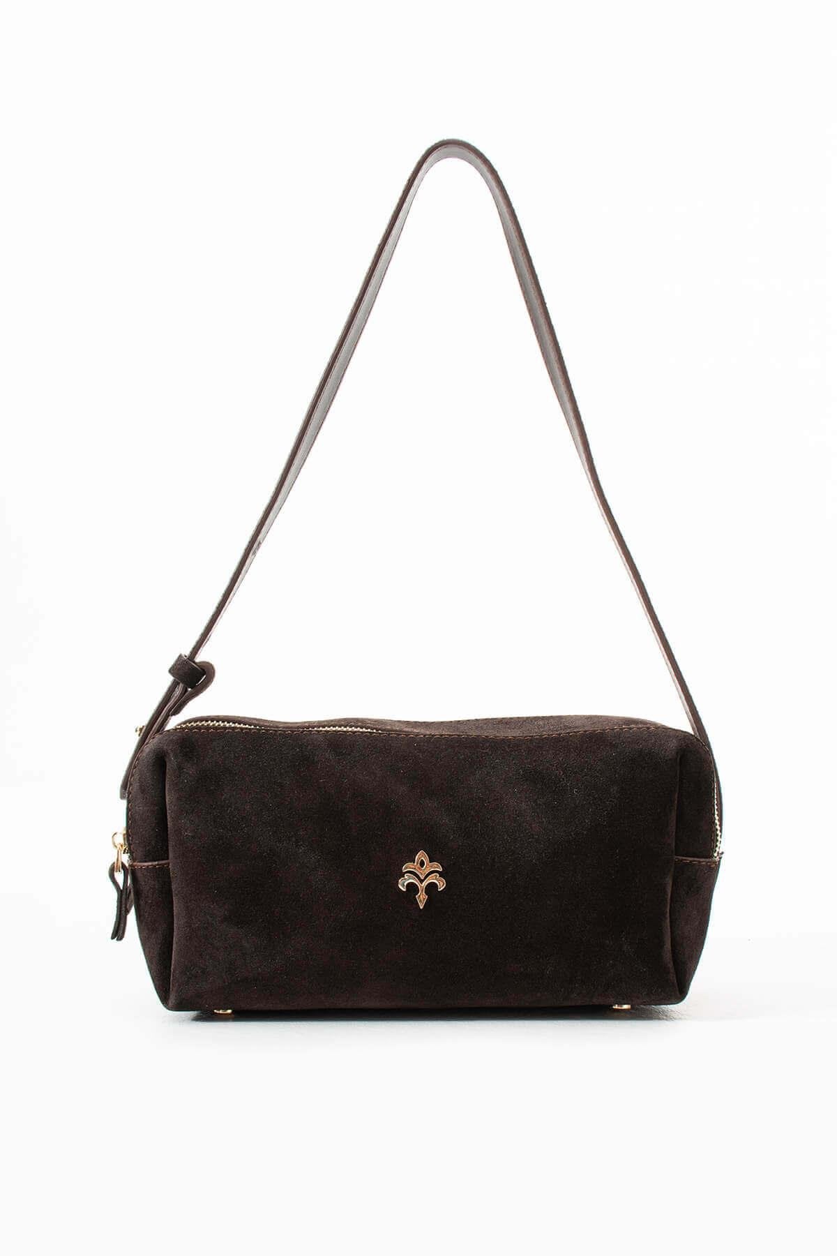 NIREYA Hakiki Süet Deri Kadın Omuz Çantası