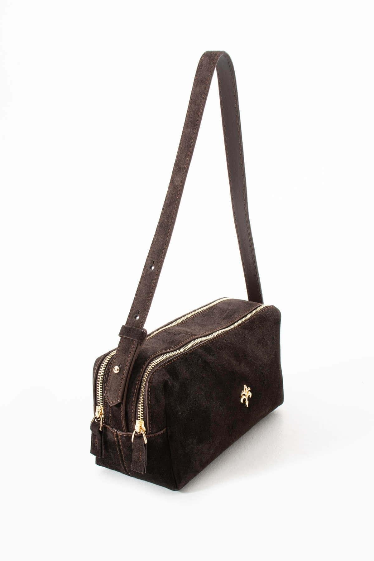 NIREYA Hakiki Süet Deri Kadın Omuz Çantası