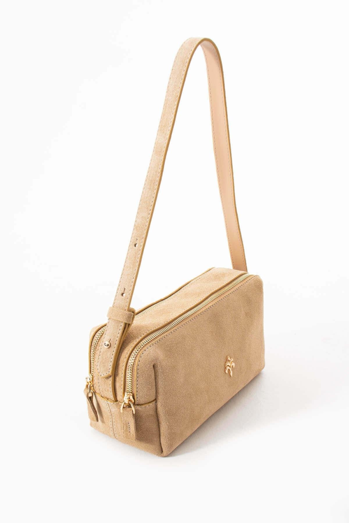 NIREYA Hakiki Süet Deri Kadın Omuz Çantası