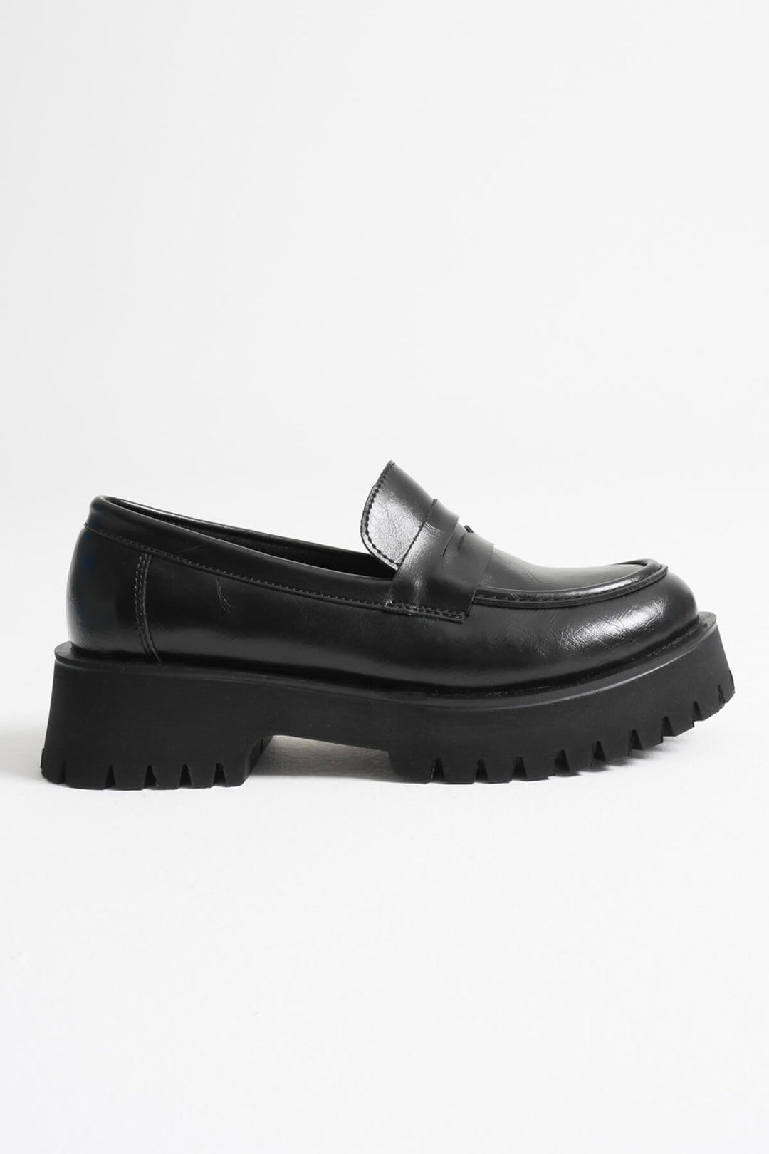 Noir Kadın Siyah Kalın Taban Loafer Ayakkabı