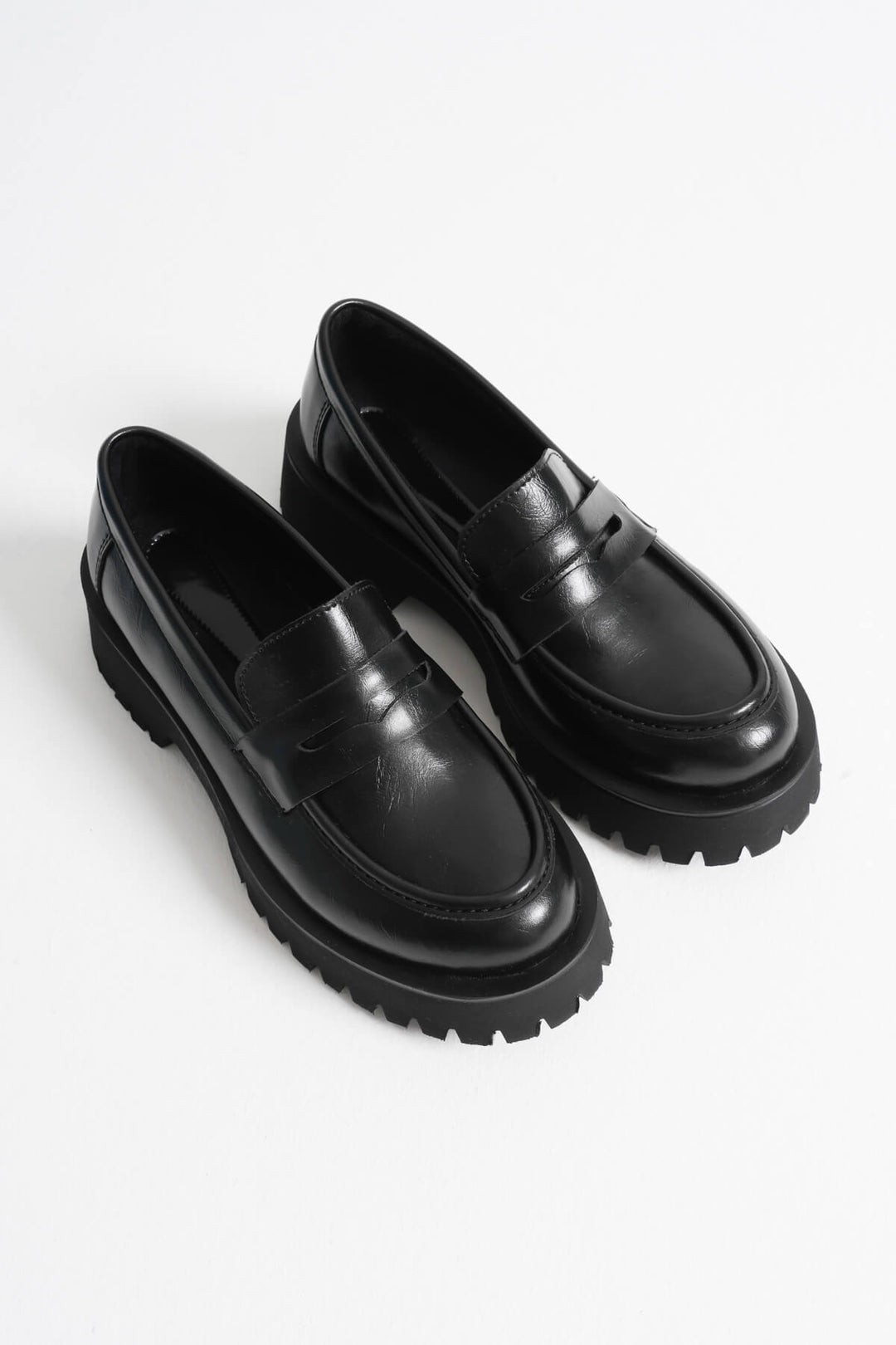 Noir Kadın Siyah Kalın Taban Loafer Ayakkabı