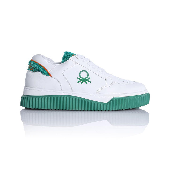 Benetton Onana Kadın Beyaz Yeşil Spor Ayakkabı BN-31202