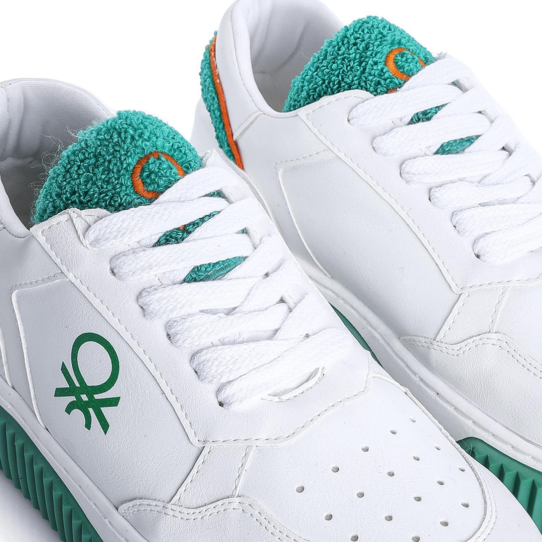 Benetton Onana Kadın Beyaz Yeşil Spor Ayakkabı BN-31202