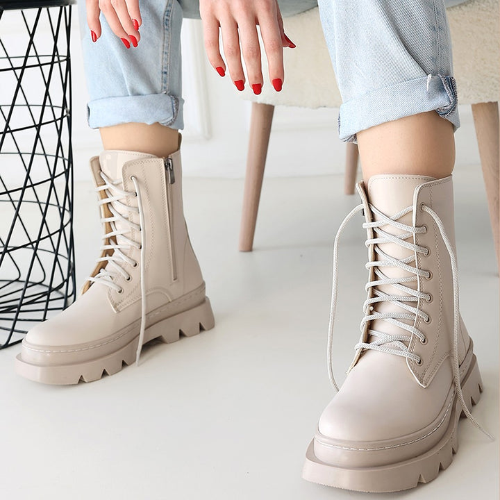 Orge Kadın Bej Bağcıklı Bot