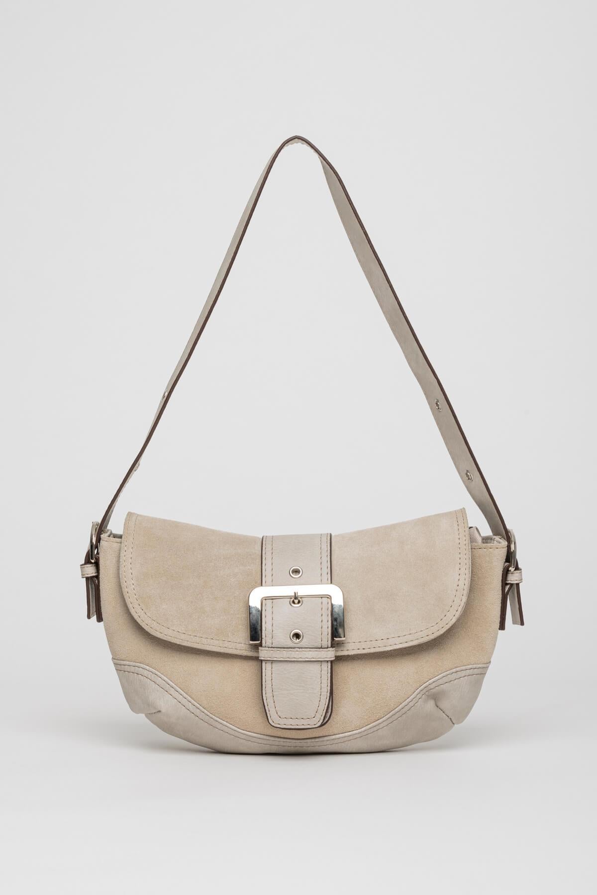 Ourea Kadın Hakiki Süet Omuz Çantası