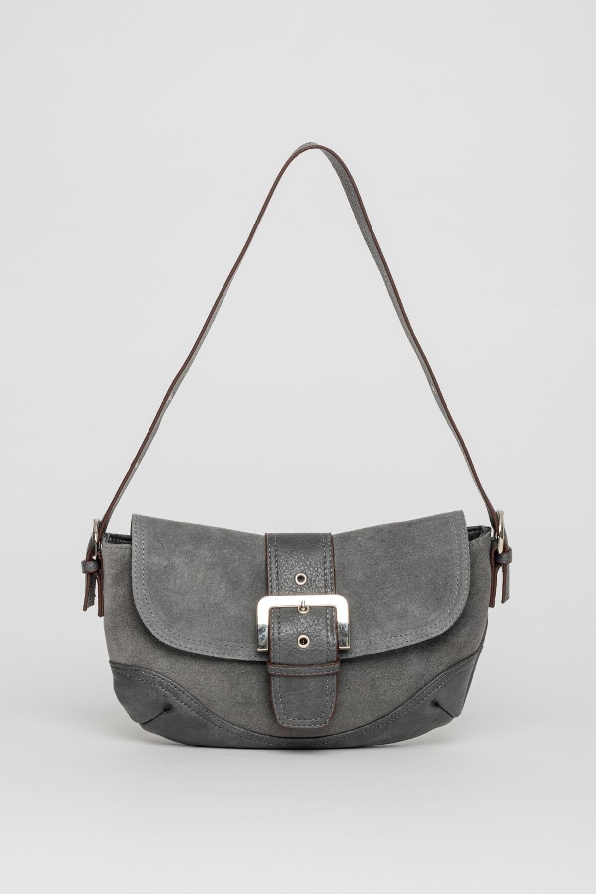 Ourea Kadın Hakiki Süet Omuz Çantası