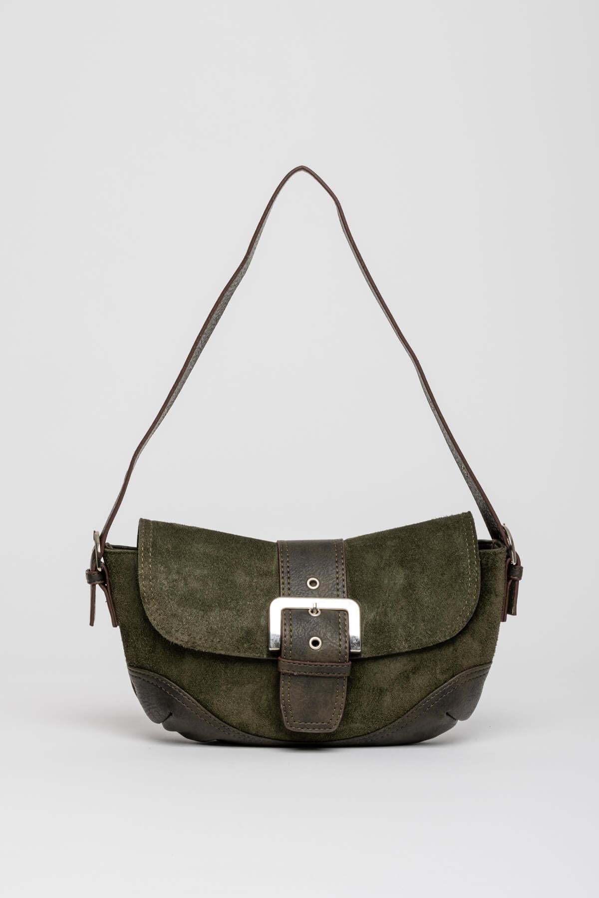 Ourea Kadın Hakiki Süet Omuz Çantası