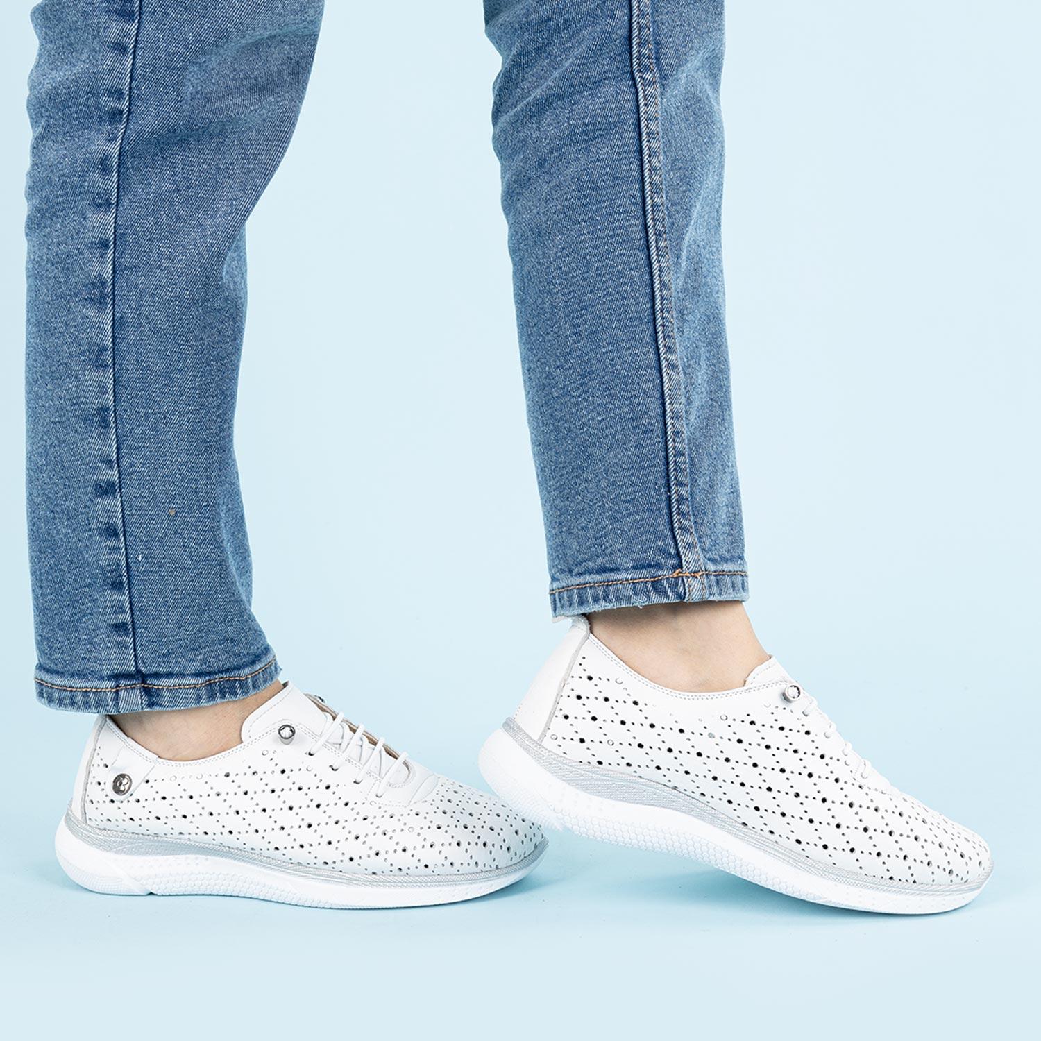 Palmer Kadın Hakiki Deri Beyaz Günlük Ayakkabı