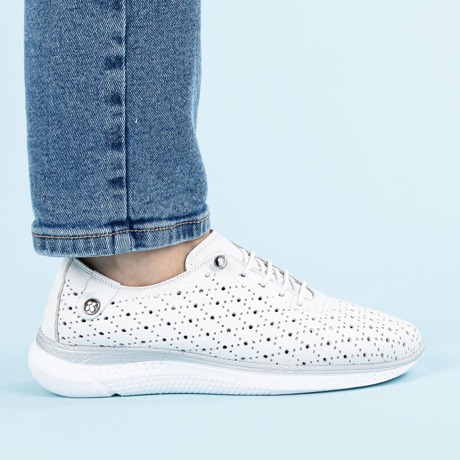 Palmer Kadın Hakiki Deri Beyaz Günlük Ayakkabı