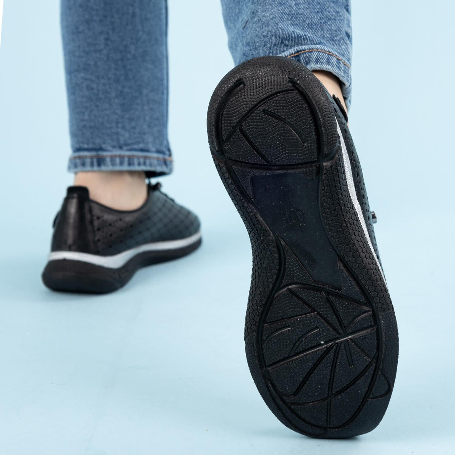 Palmer Kadın Hakiki Deri Siyah Günlük Ayakkabı