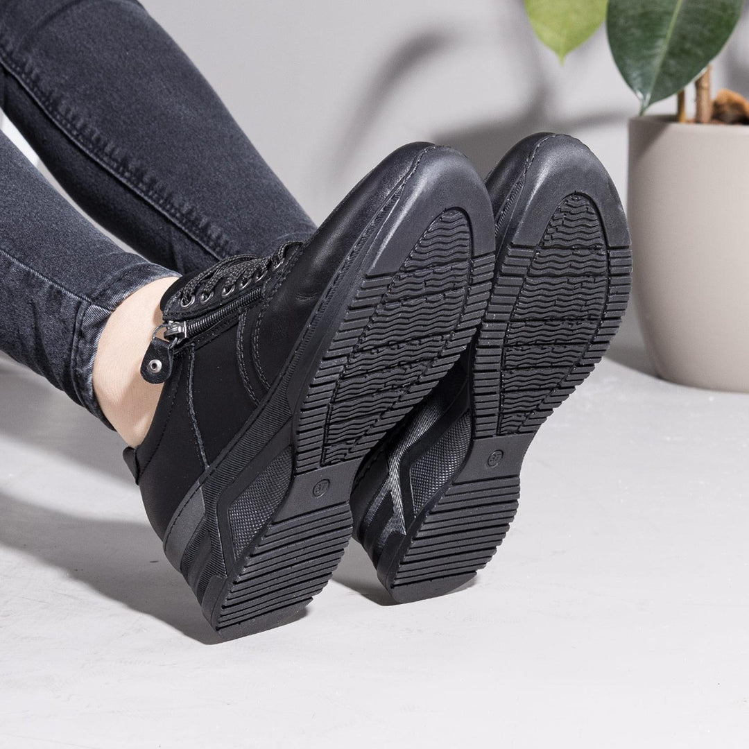 Pasende Kadın Hakiki Deri Siyah Günlük Ayakkabı