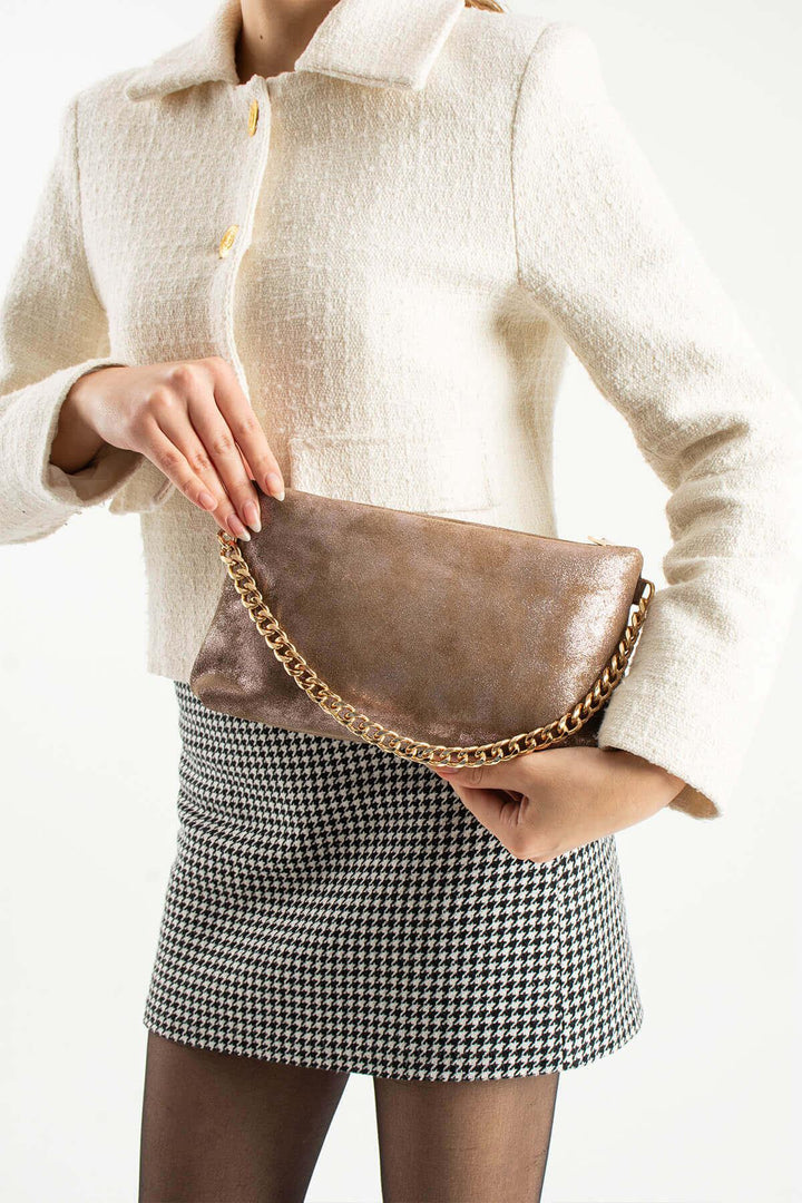 PHUSIS-N Kadın Hakiki Deri El Çantası