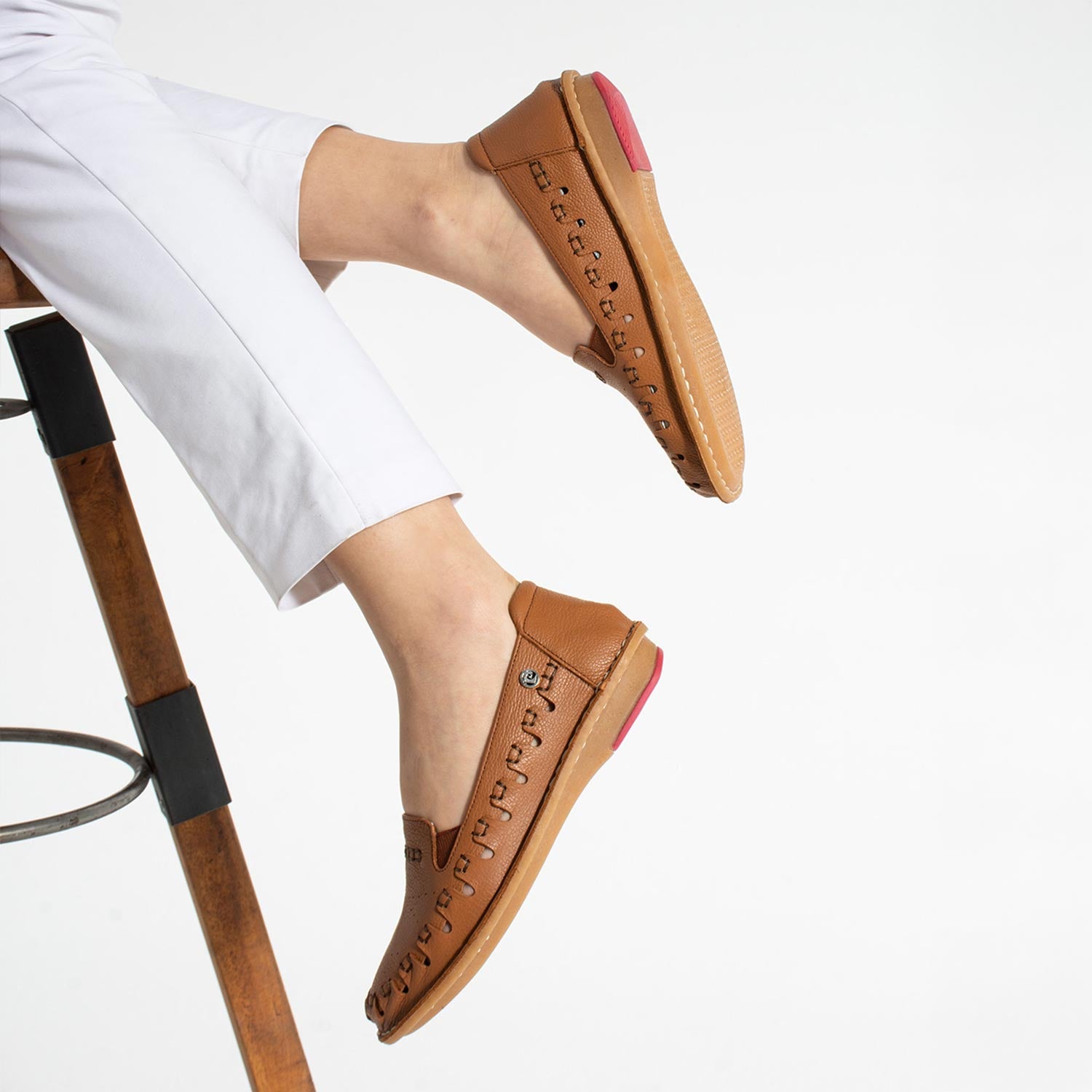 Pierre Cardin Arven Kadın Hakiki Deri Taba Babet