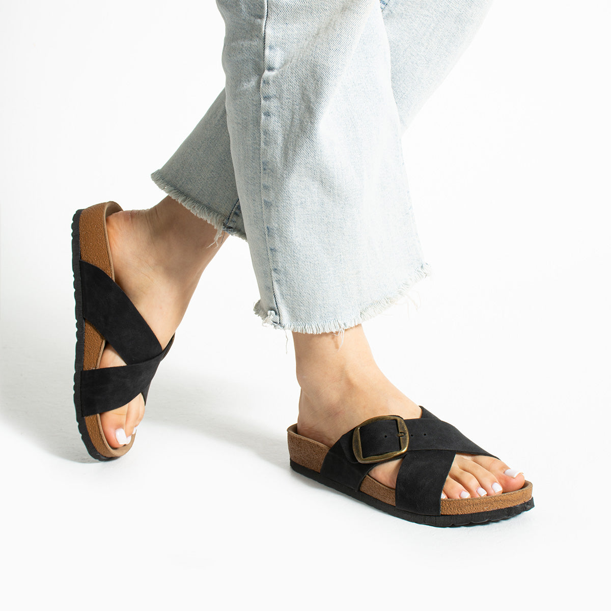 Pierre Cardin Calla Kadın Siyah Mantar Taban Terlik