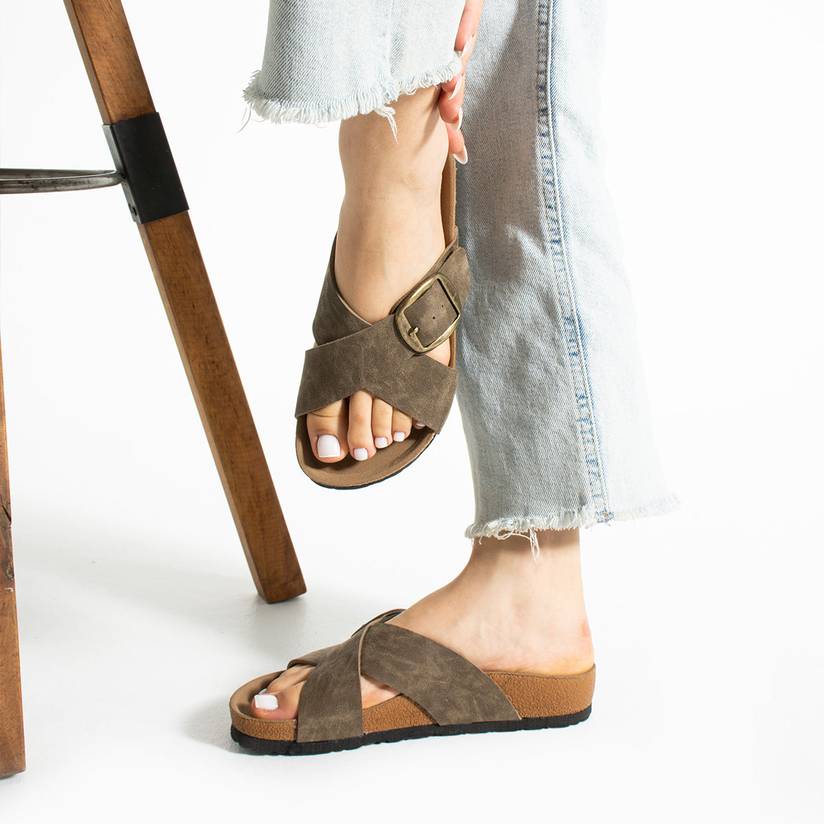 Pierre Cardin Calla Kadın Vizon Mantar Taban Terlik