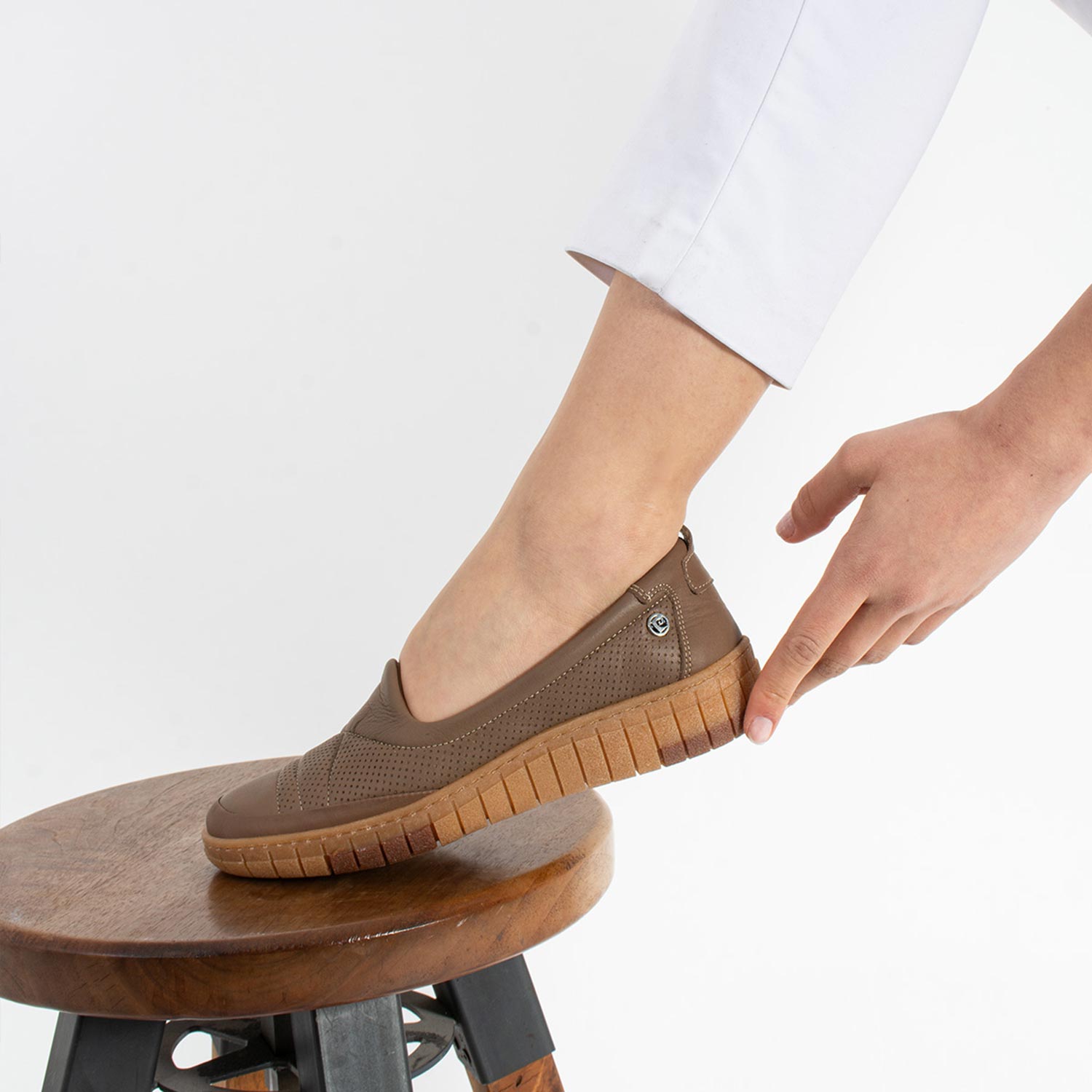 Pierre Cardin Denara Kadın Hakiki Deri Ceviz Babet