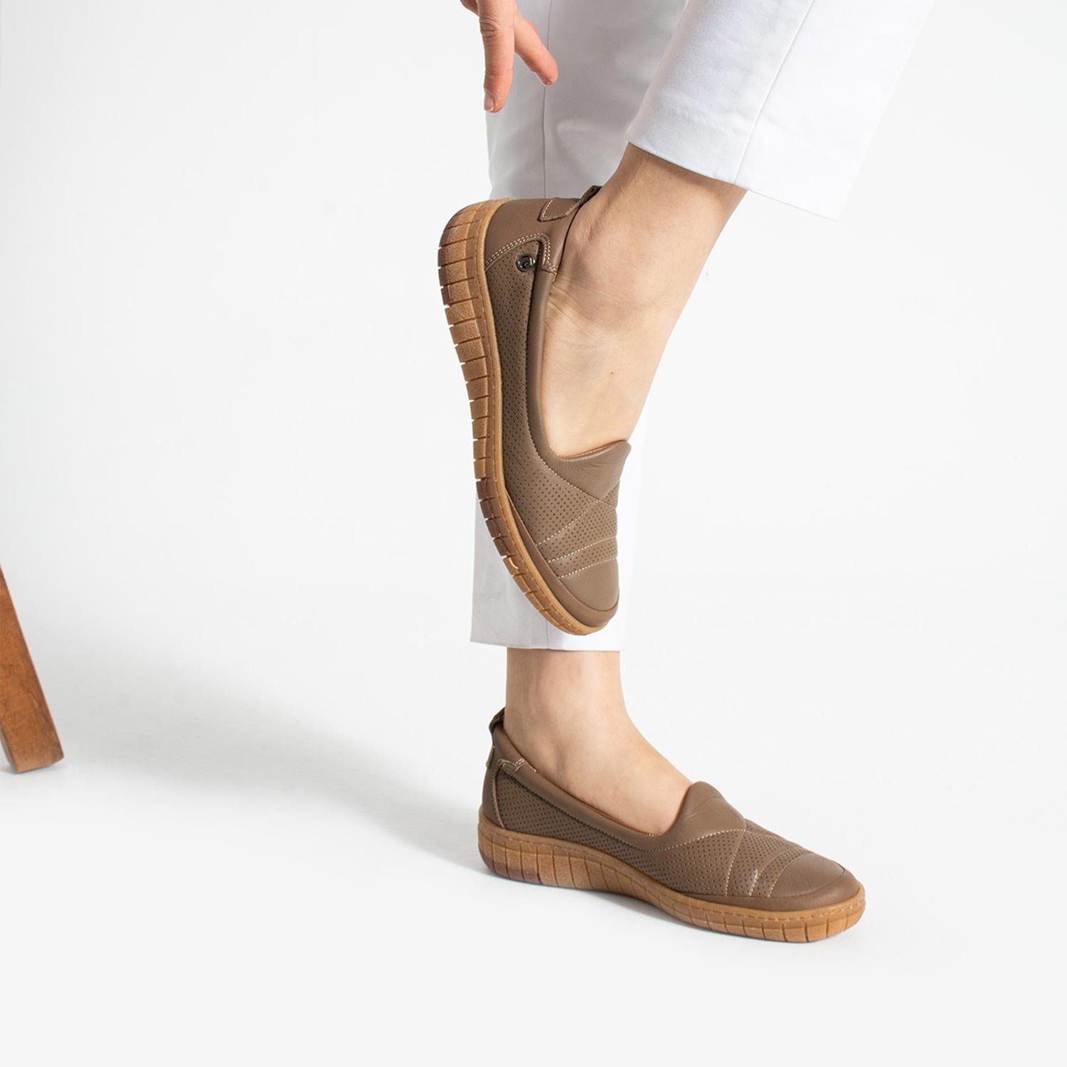 Pierre Cardin Denara Kadın Hakiki Deri Ceviz Babet