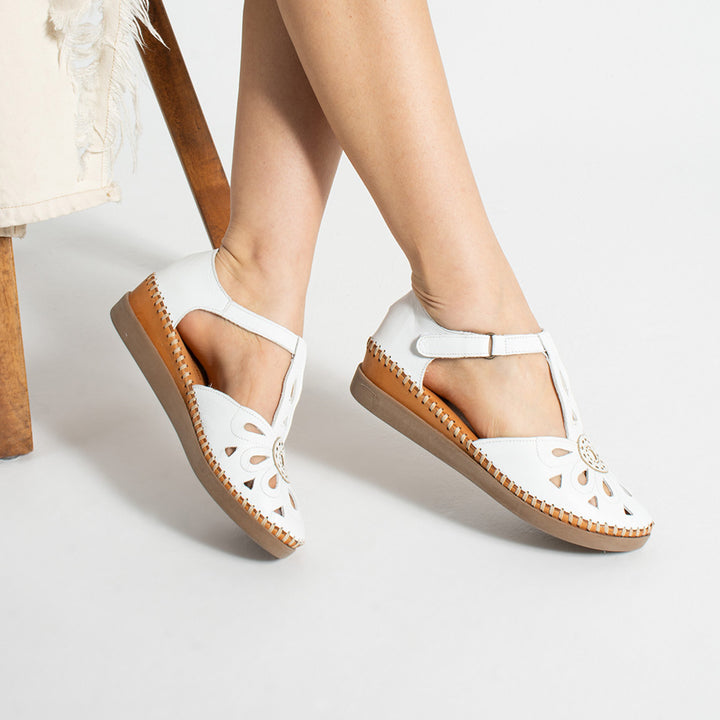 Pierre Cardin Deyra Kadın Hakiki Deri Beyaz Sandalet