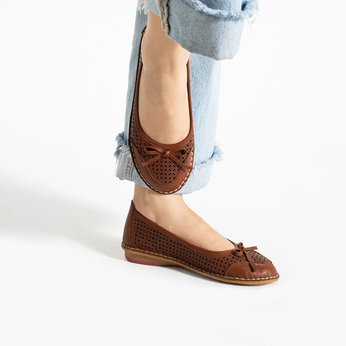 Pierre Cardin Reyna Kadın Hakiki Deri Taba Babet