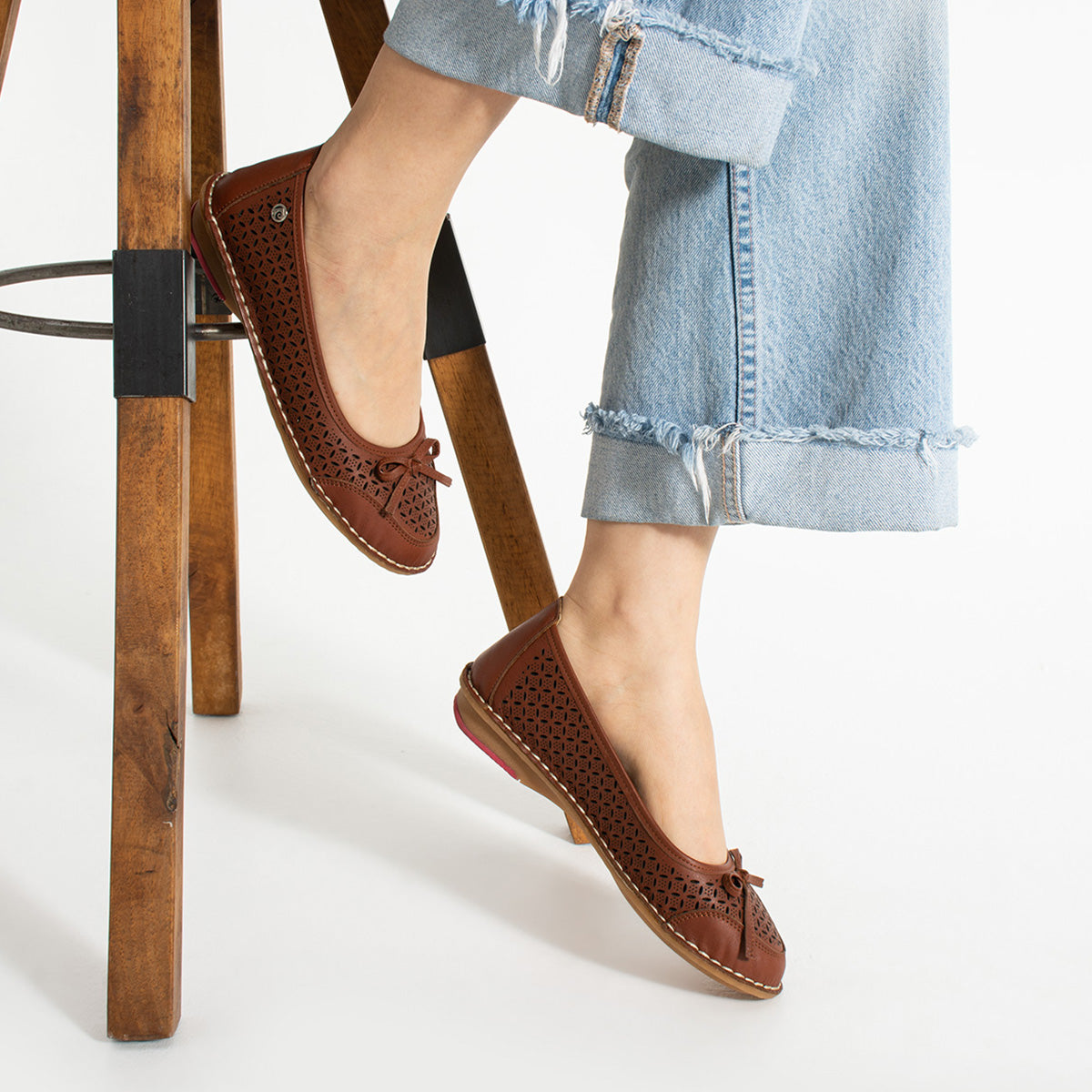 Pierre Cardin Reyna Kadın Hakiki Deri Taba Babet