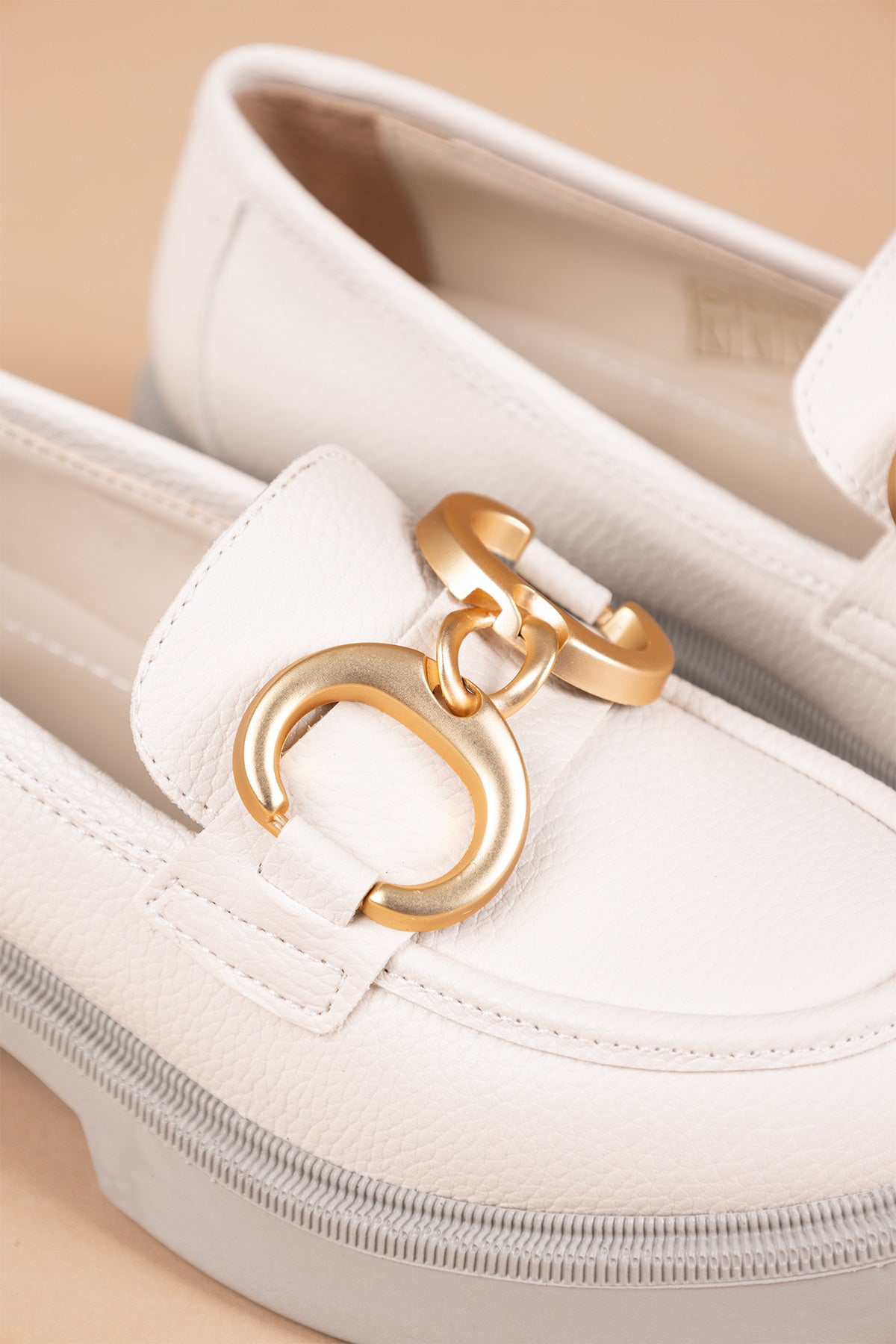 Pierre Cardin Yinda Kadın Tokalı Krem Loafer Ayakkabı PC-52650