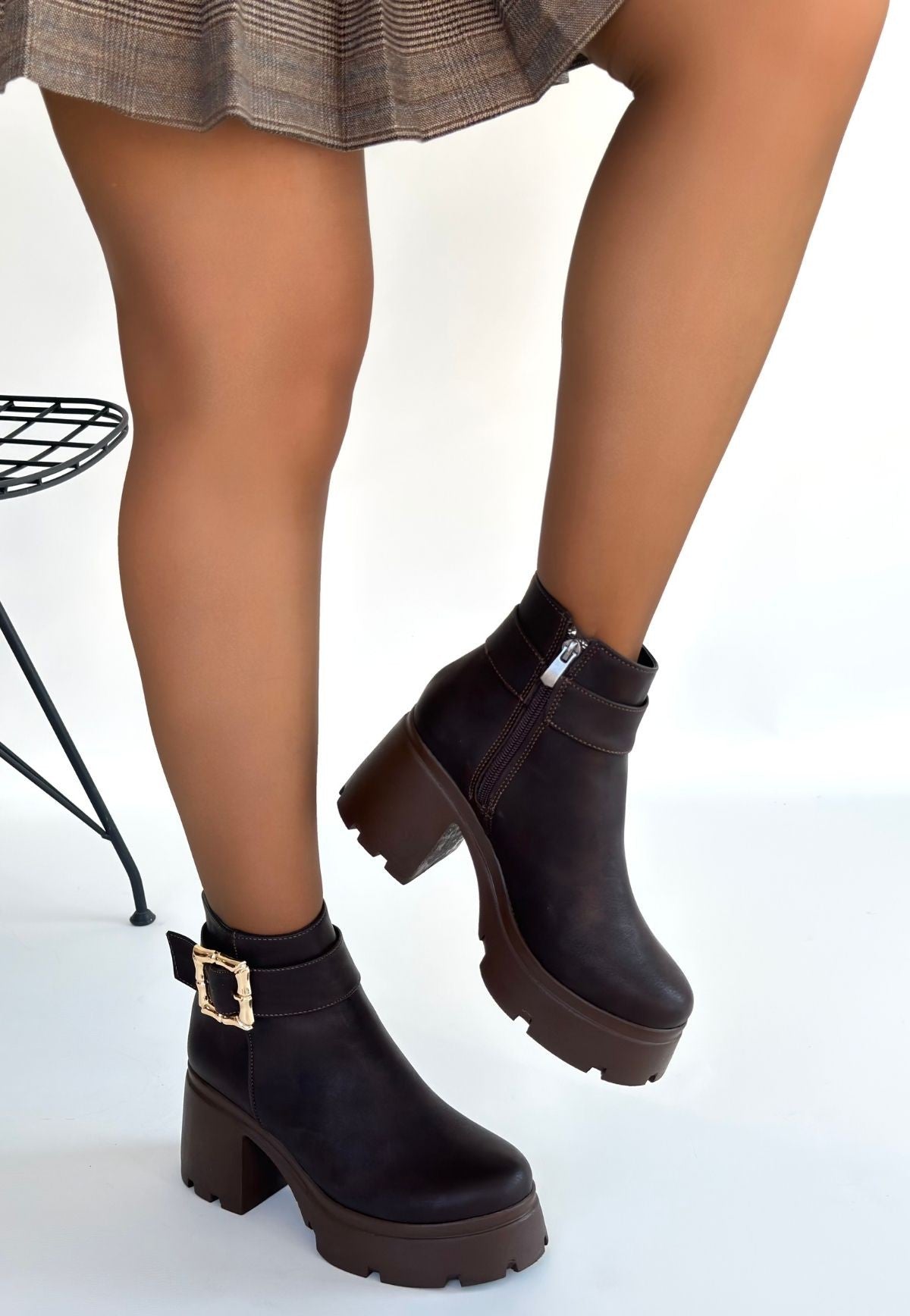 Pinma Kadın Acı Kahve Topuklu Bot