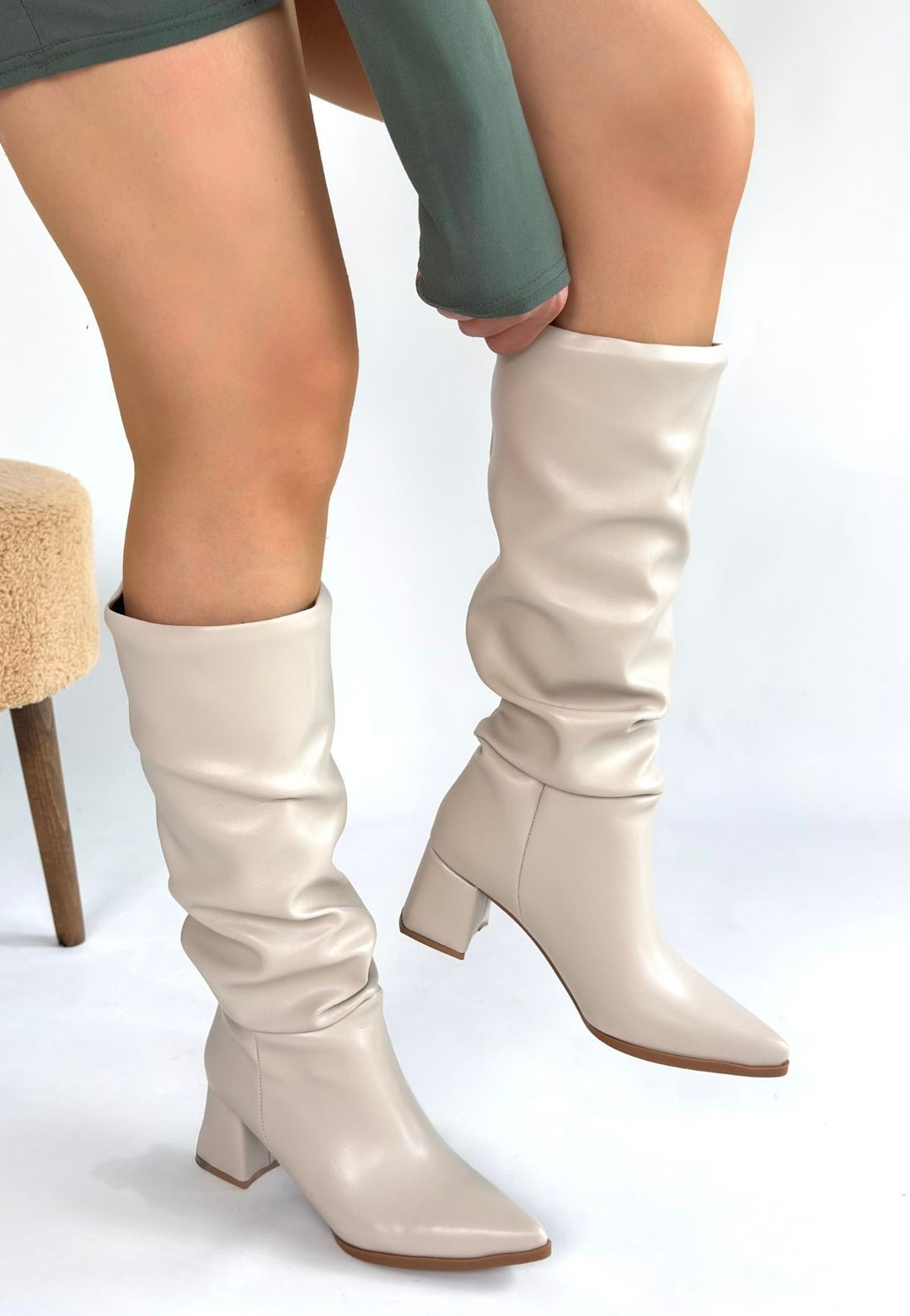 Pitay Ten Kadın Topuklu Çizme