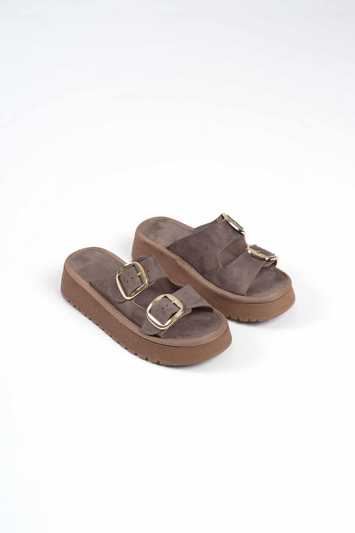 Place Kadın Süet Vizon Terlik