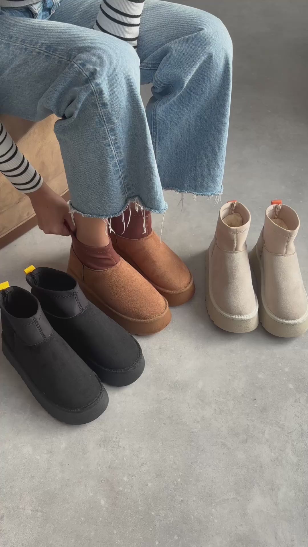 Nadia Kadın Taba Kışlık İçi Kürklü Kalın Taban Bot