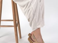 Veseli Kadın Çapraz Bantlı Siyah Kot Sandalet