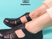 Kompe Kadın Hakiki Deri Siyah Sandalet