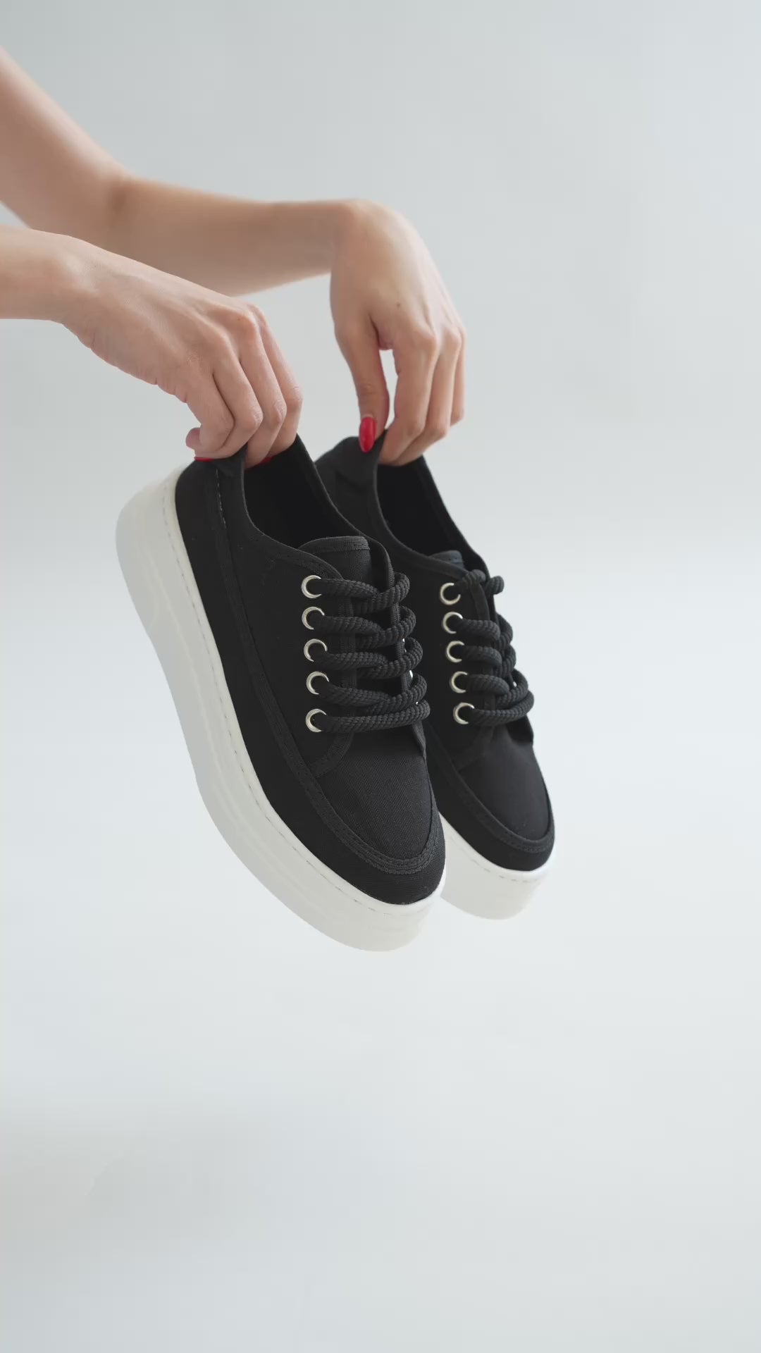 Glown Kadın Bej Keten Spor Ayakkabı