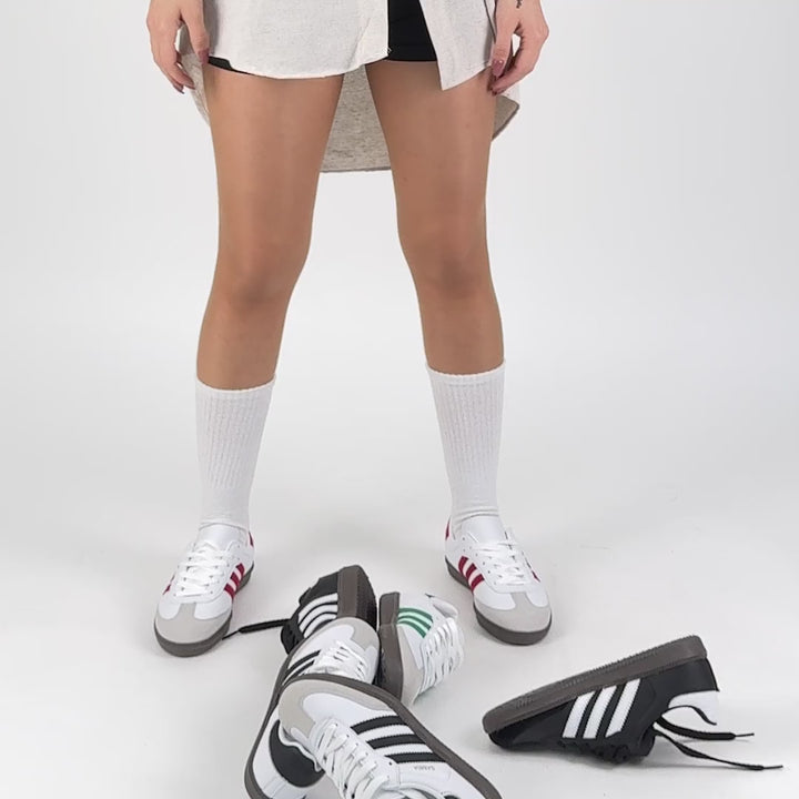 Michu Kadın Siyah Beyaz Çizgili Spor Ayakkabı