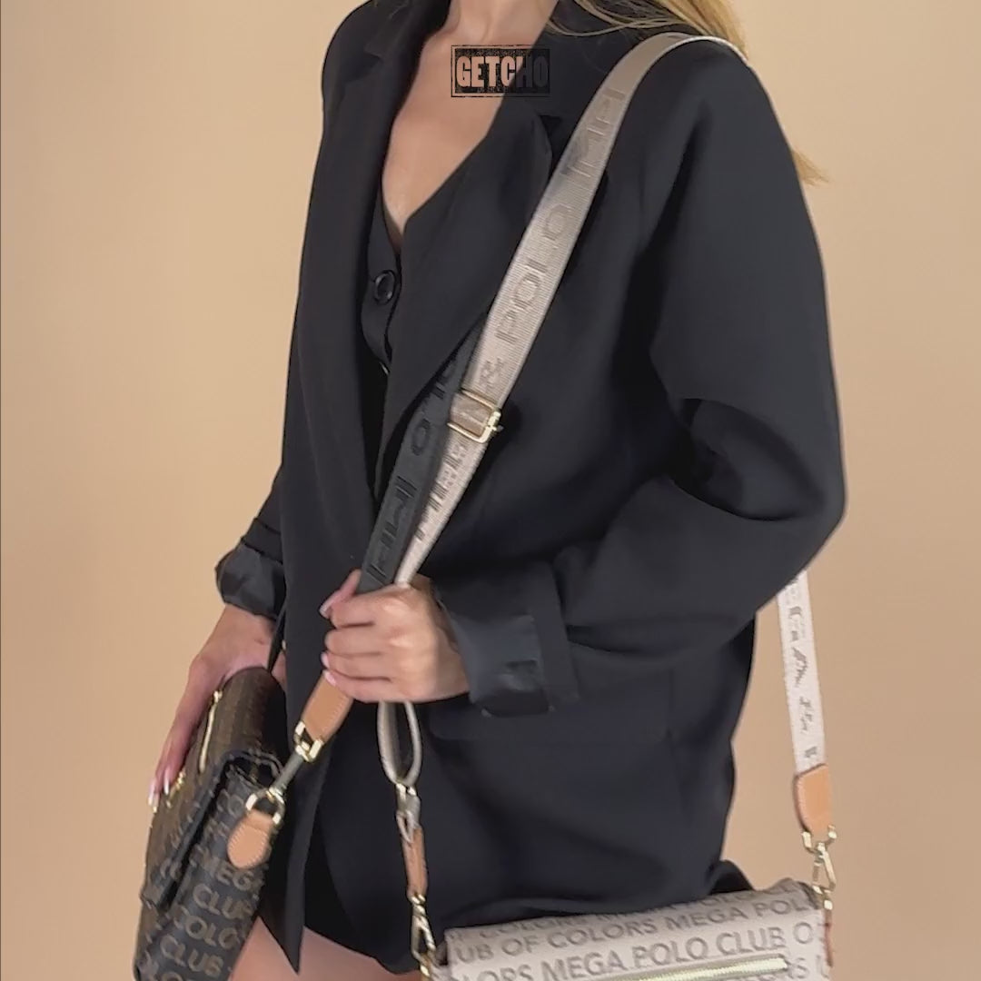 Lorna Kadın Monogram Ayarlanabilir Askılı Çapraz Çanta