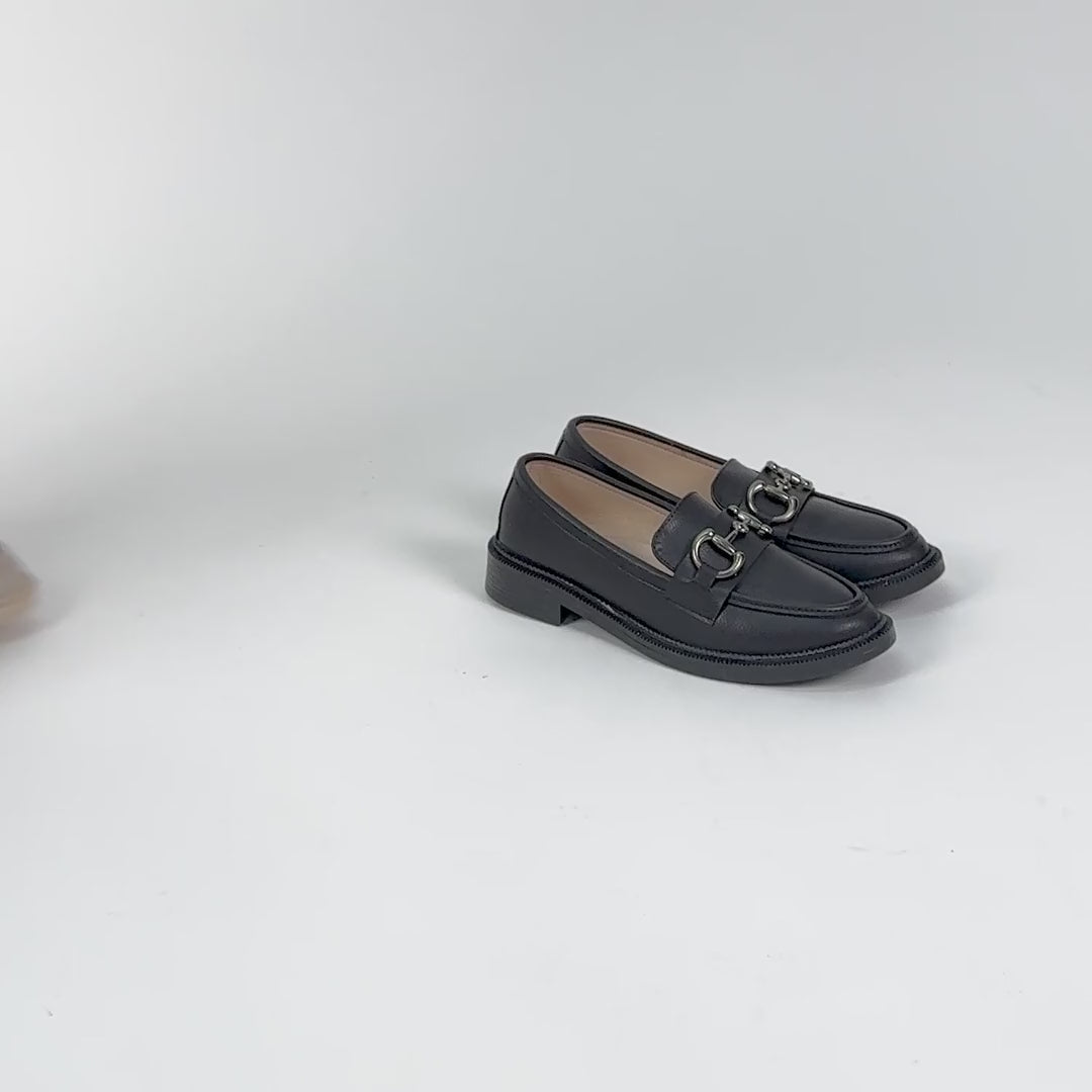 Albarus Kadın Tokalı Bej Loafer Ayakkabı
